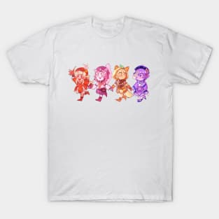 Genshin Impact Klee Qiqi Sayu Diona Play date T-Shirt